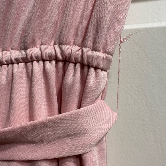 Vintage Lightweight Pink 100% Polyester Dress XS S - Picture 4 of 9